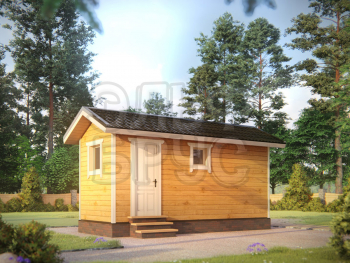 Мобильная баня 6x2.3 м, 11 кв.м