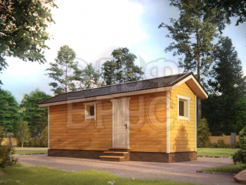 Мобильная баня 8x2.3 м, 15 кв.м
